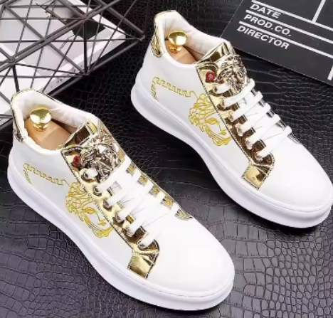 White Board Shoes with Embroidery Summer Casual Shoes